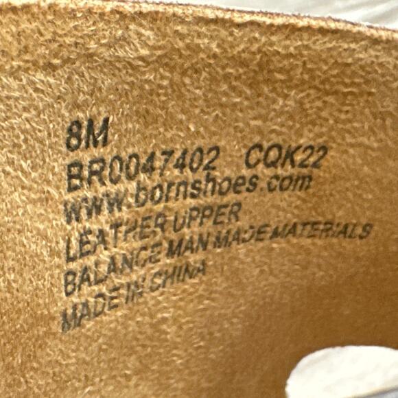 NIB Born Henna 8M Comfort Leather Slide Sandals Natural - Picture 10 of 13